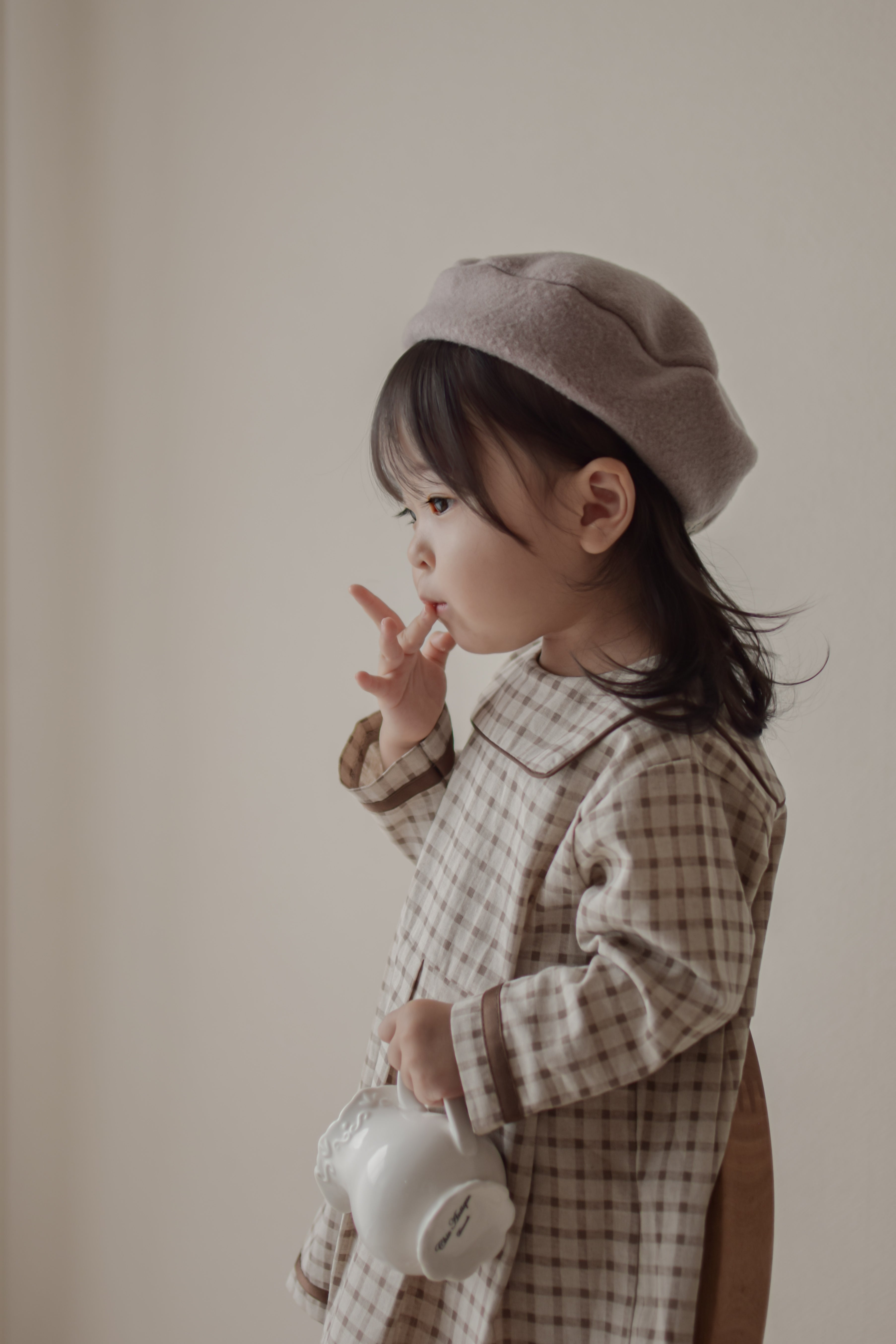 Brunette check one-piece (kids)