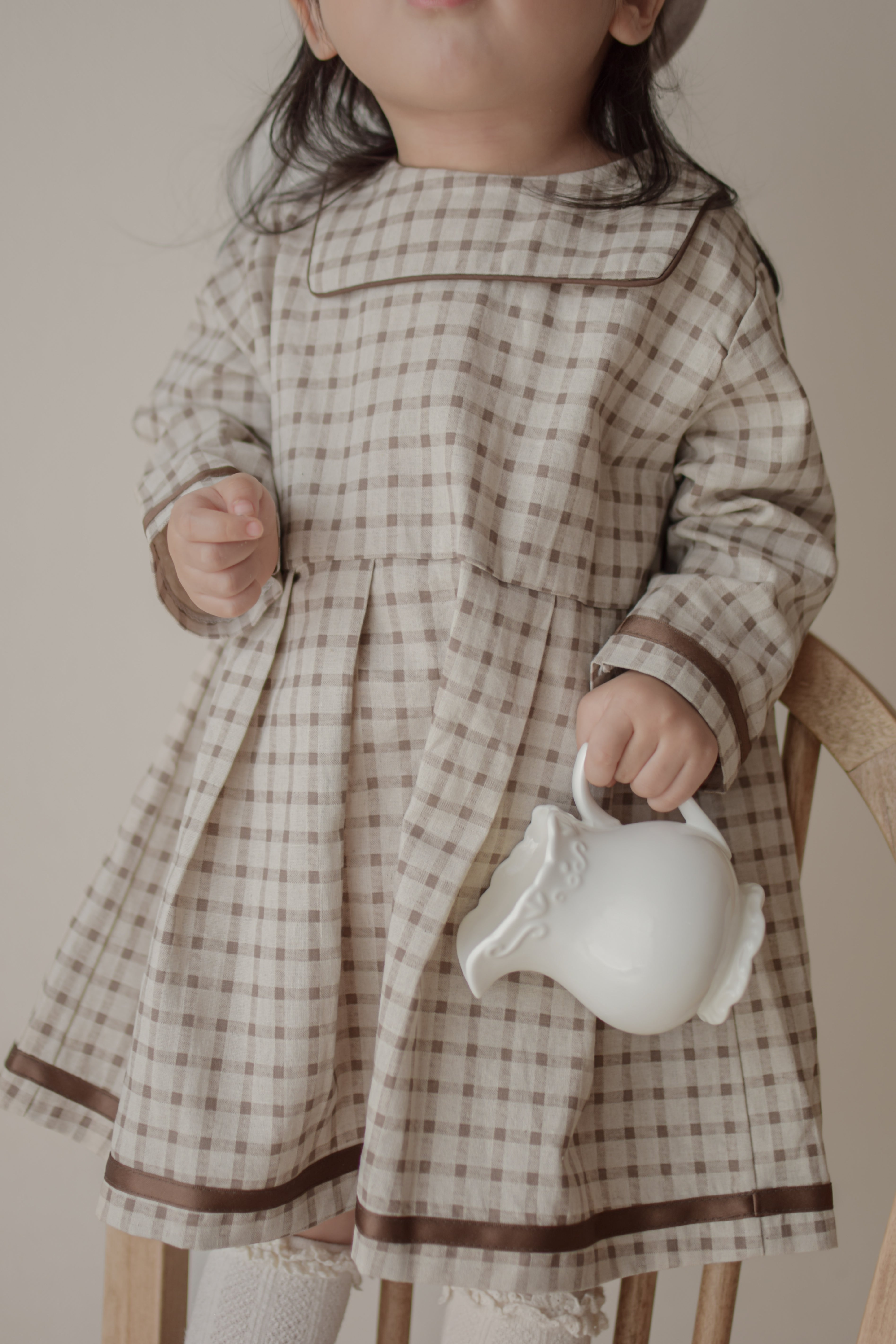 Brunette check one-piece (kids)