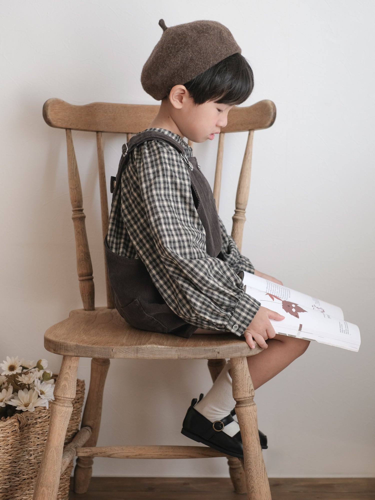 Corduroy berry short overall (normal)