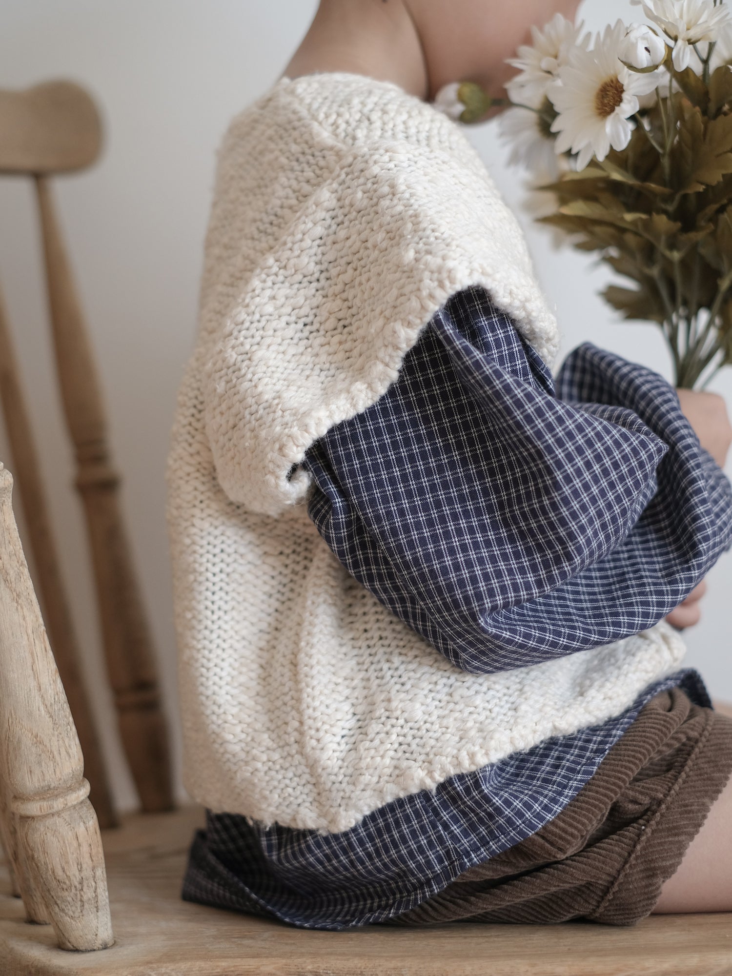 Popcorn knit vest