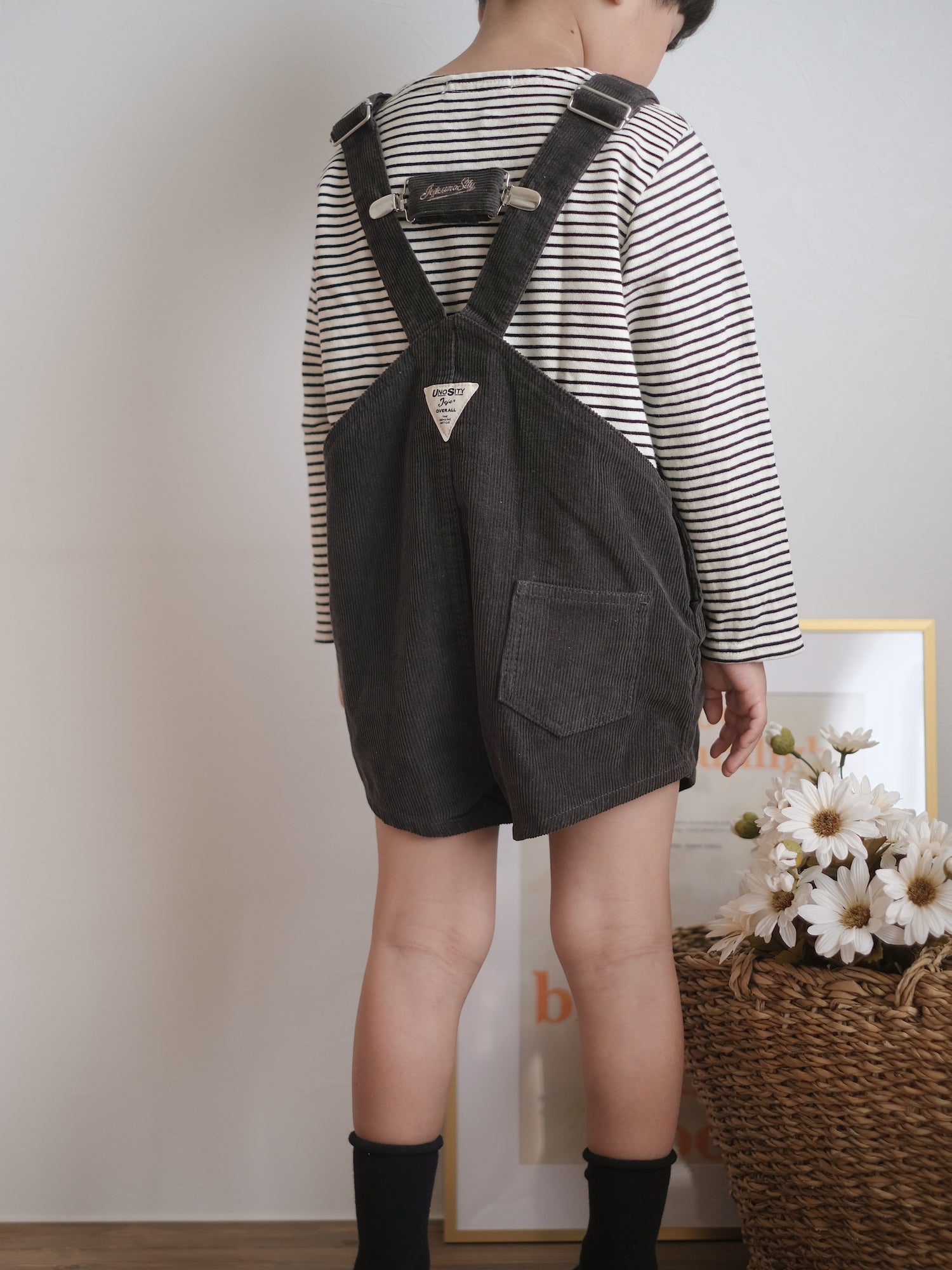 Corduroy berry short overall (normal)