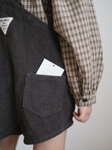 Corduroy berry short overall (normal)