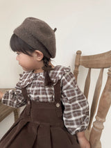 Pleats suspender skirt