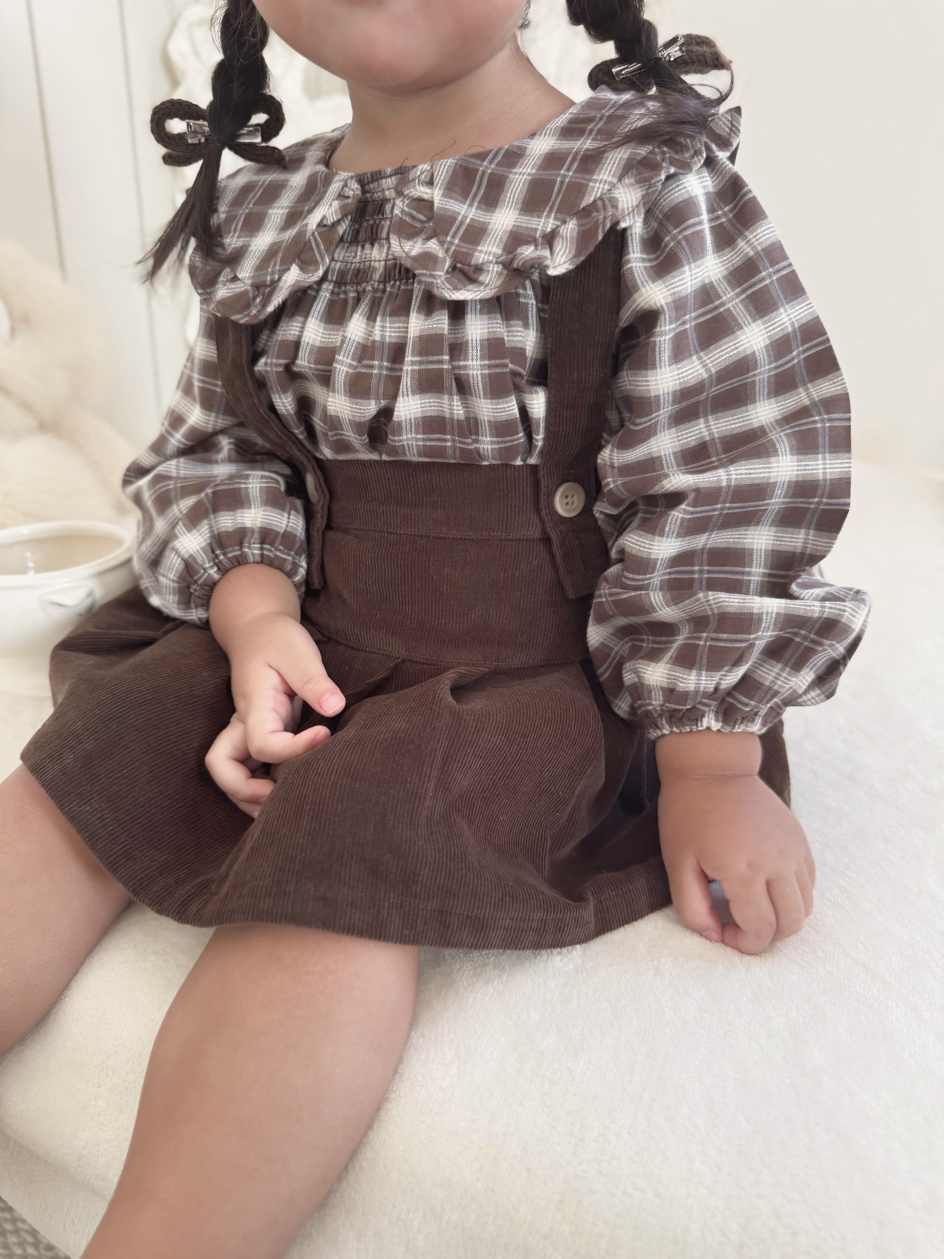 Pleats suspender skirt
