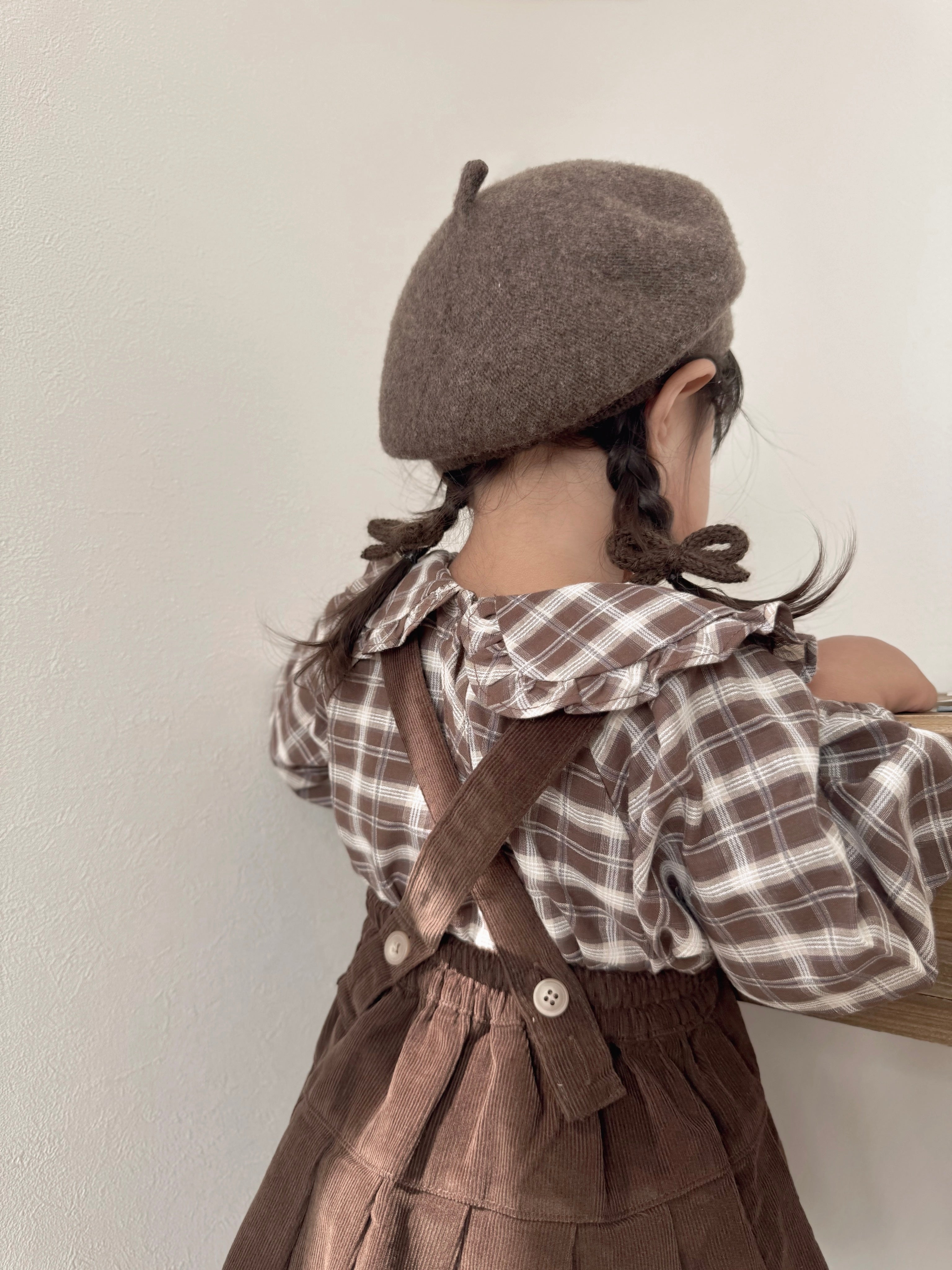 Pleats suspender skirt
