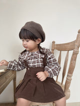 Pleats suspender skirt