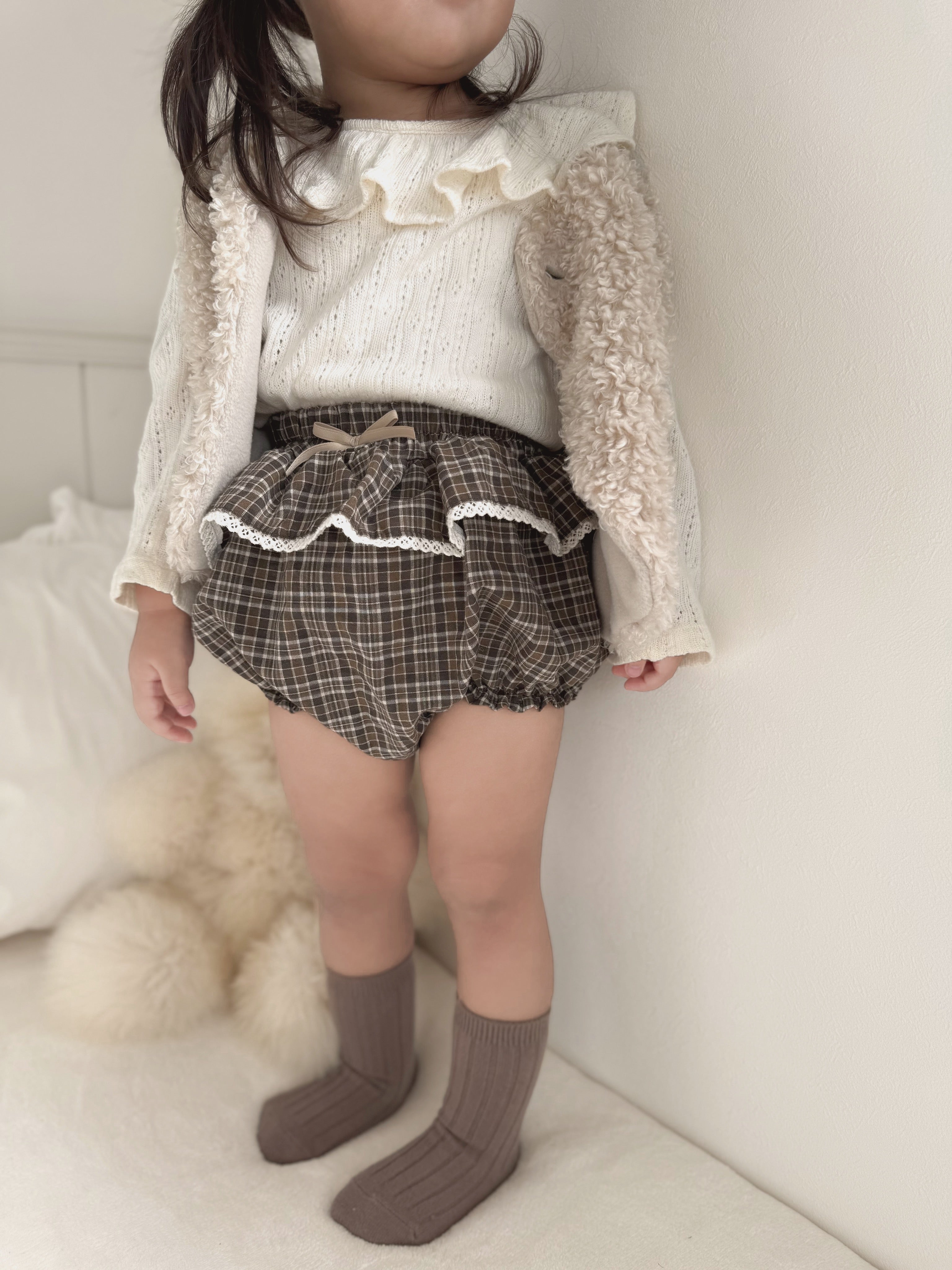 Petit check frill bloomer
