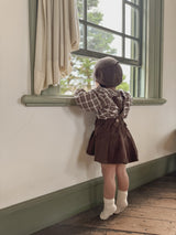 Pleats suspender skirt