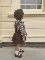 Pleats suspender skirt