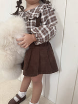 Pleats suspender skirt