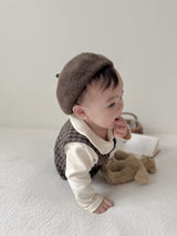 Check suspender rompers
