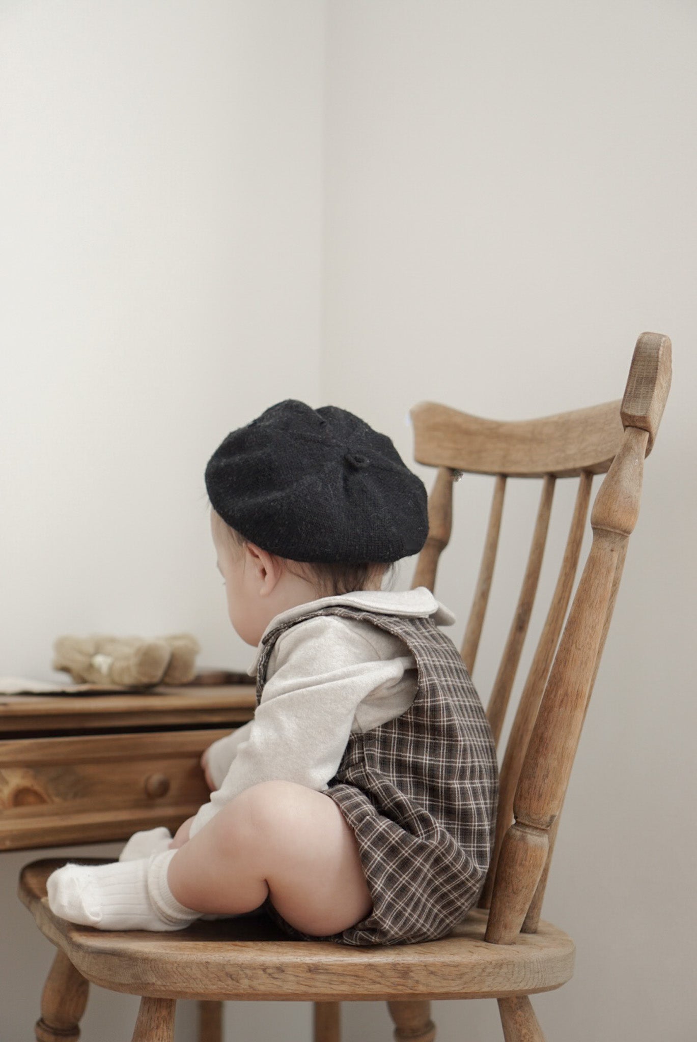 Check suspender rompers