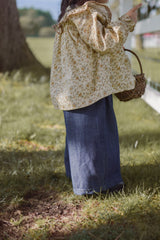 Wing shirring blouse