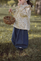 Wing shirring blouse