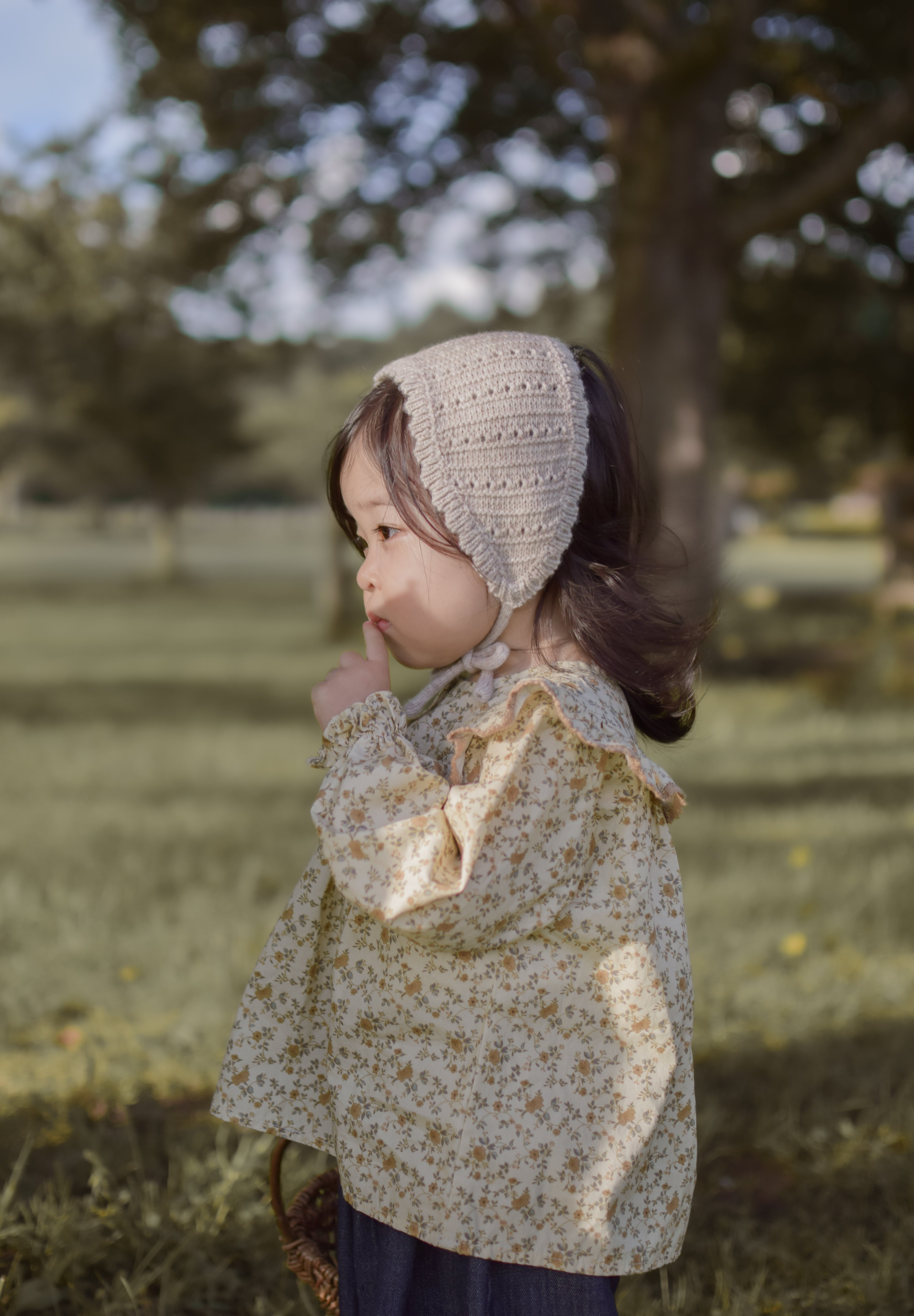Wing shirring blouse
