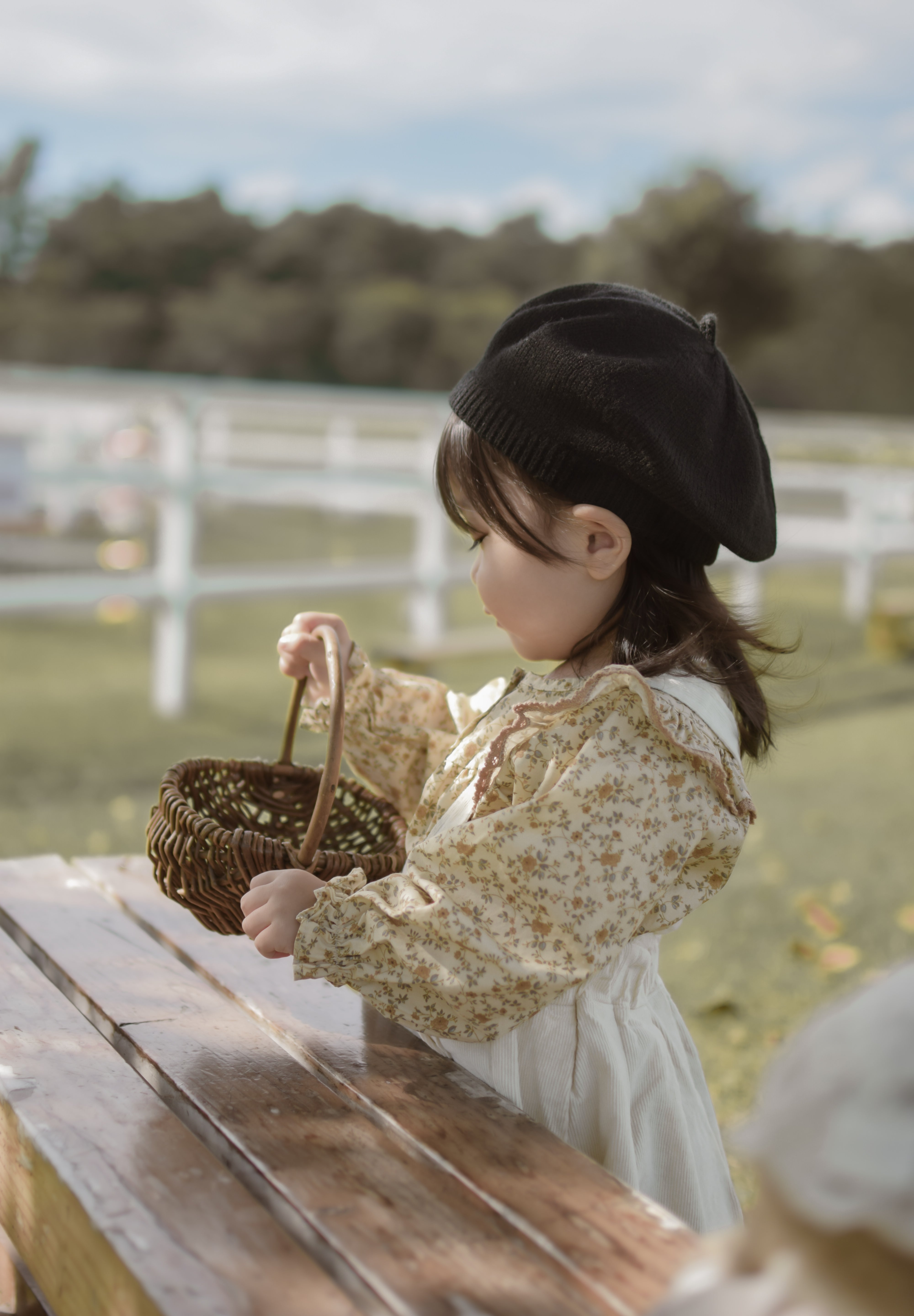 Wing shirring blouse