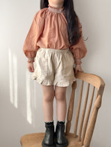 Corduroy frill pants