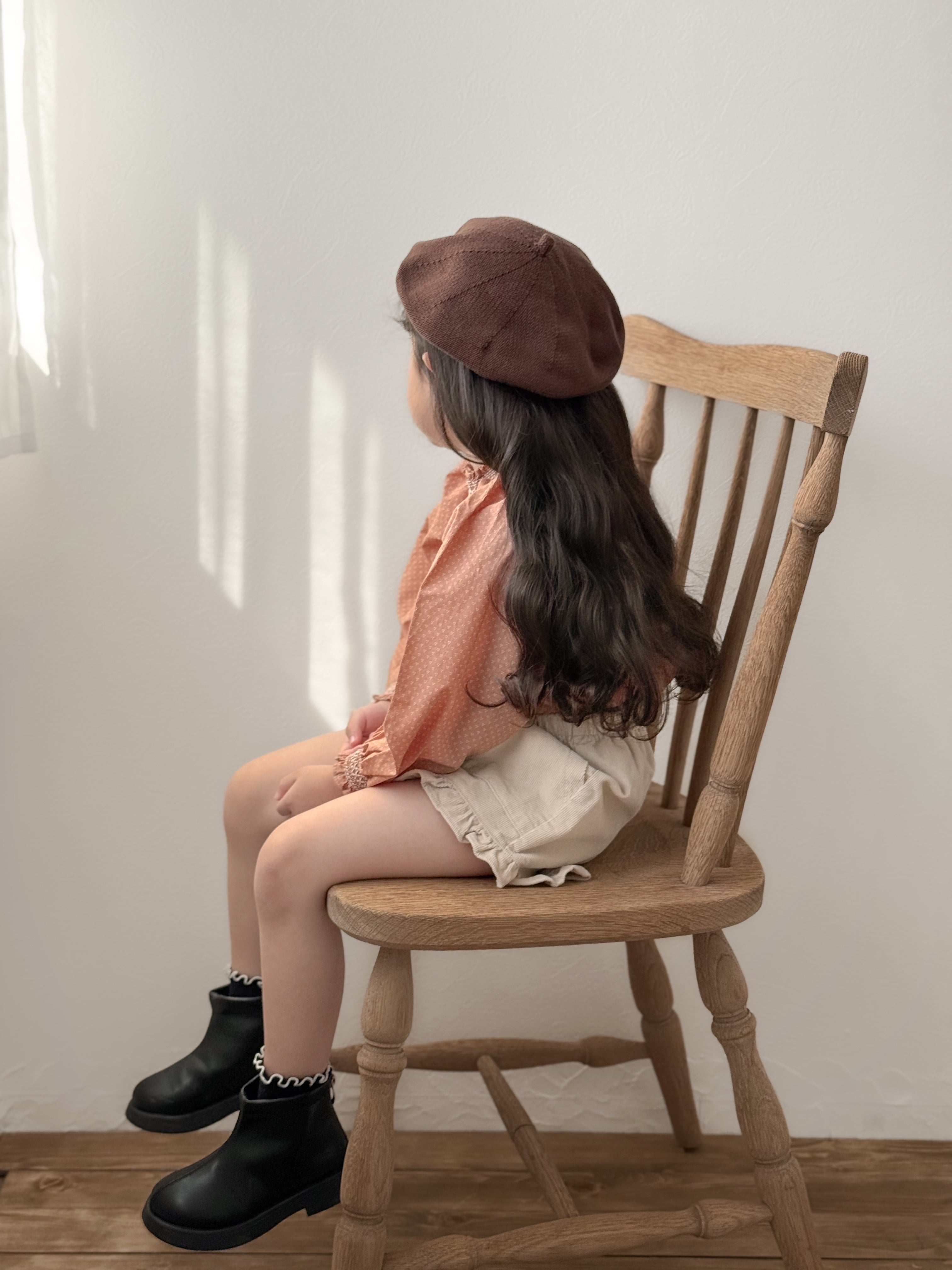 Corduroy frill pants