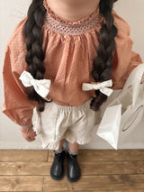 Corduroy frill pants