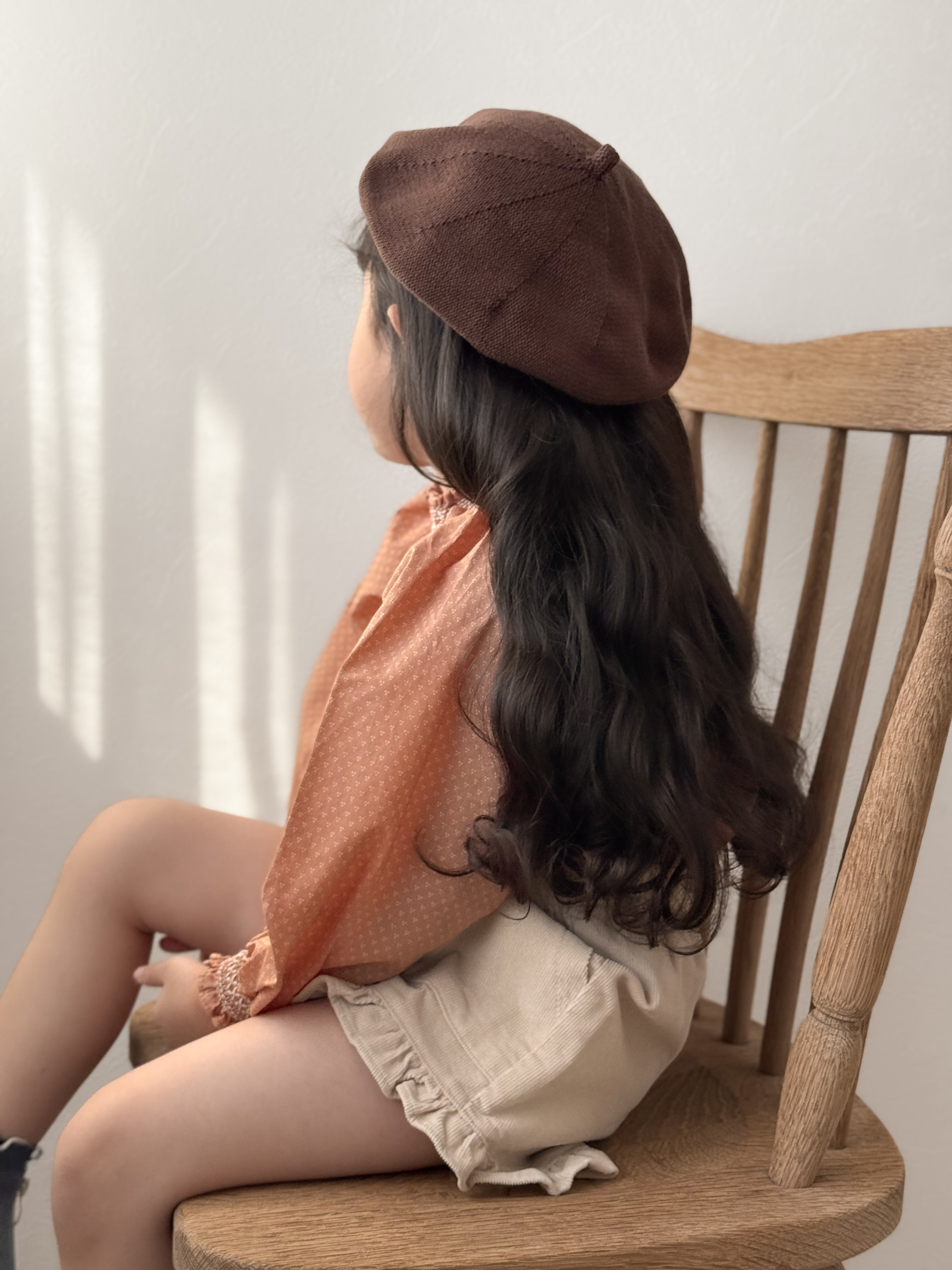 Corduroy frill pants