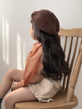 Corduroy frill pants