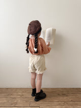 Corduroy frill pants