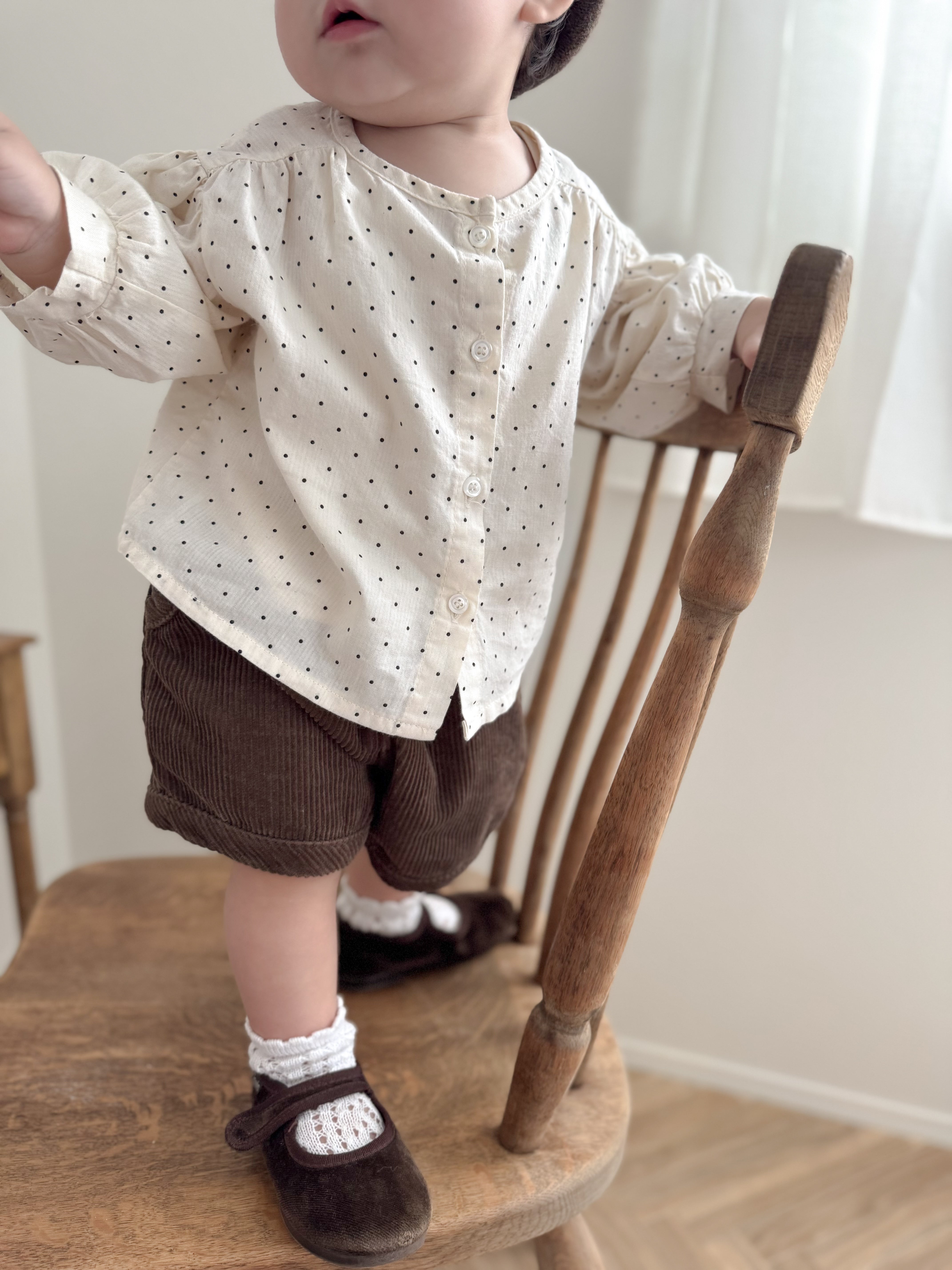 Bebe bonbon dot blouse