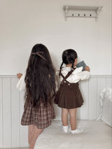 Pleats suspender skirt