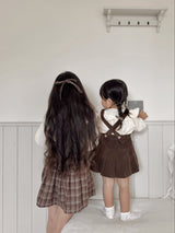 Pleats suspender skirt