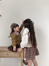 Pleats suspender skirt