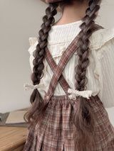 Pleats suspender skirt