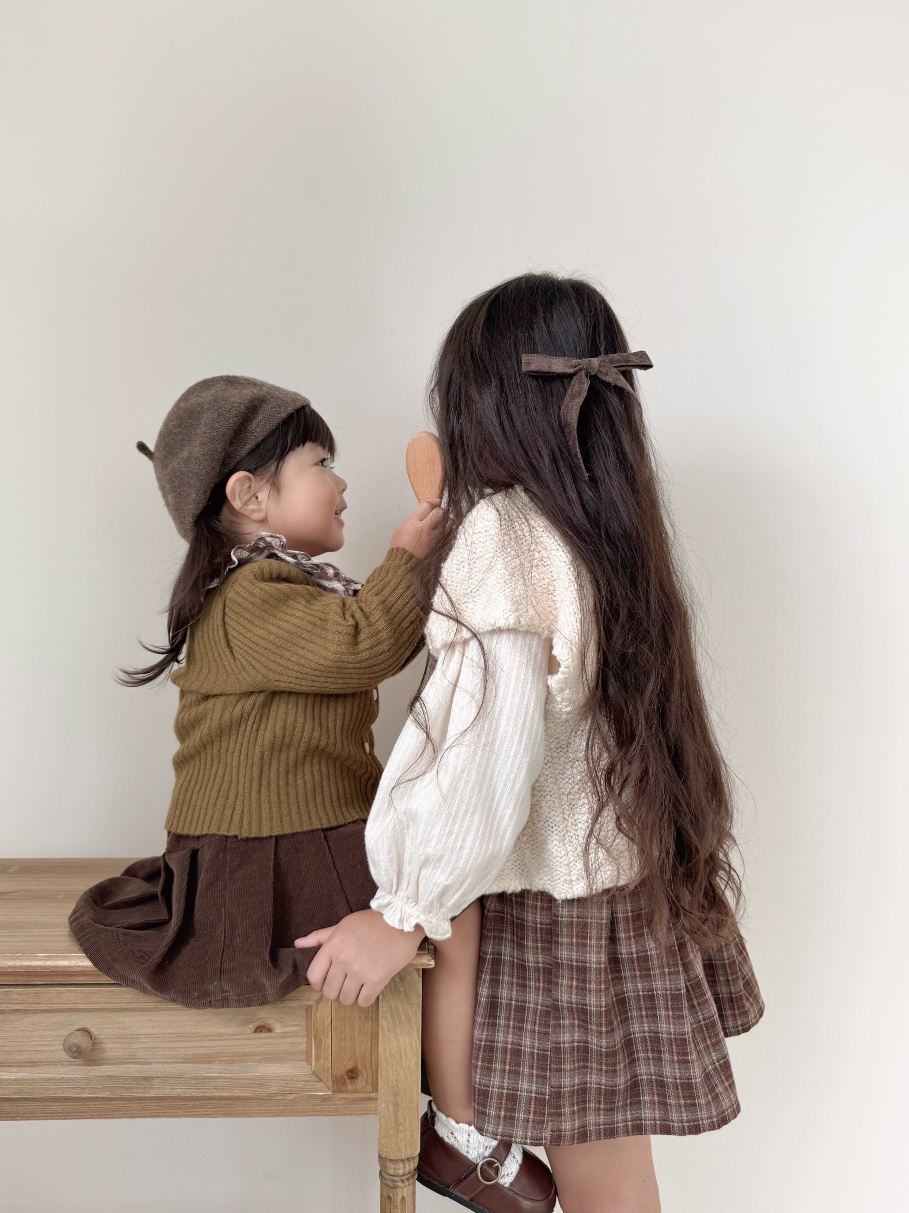 Pleats suspender skirt