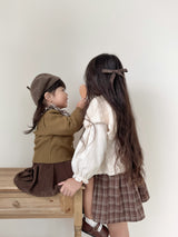 Pleats suspender skirt