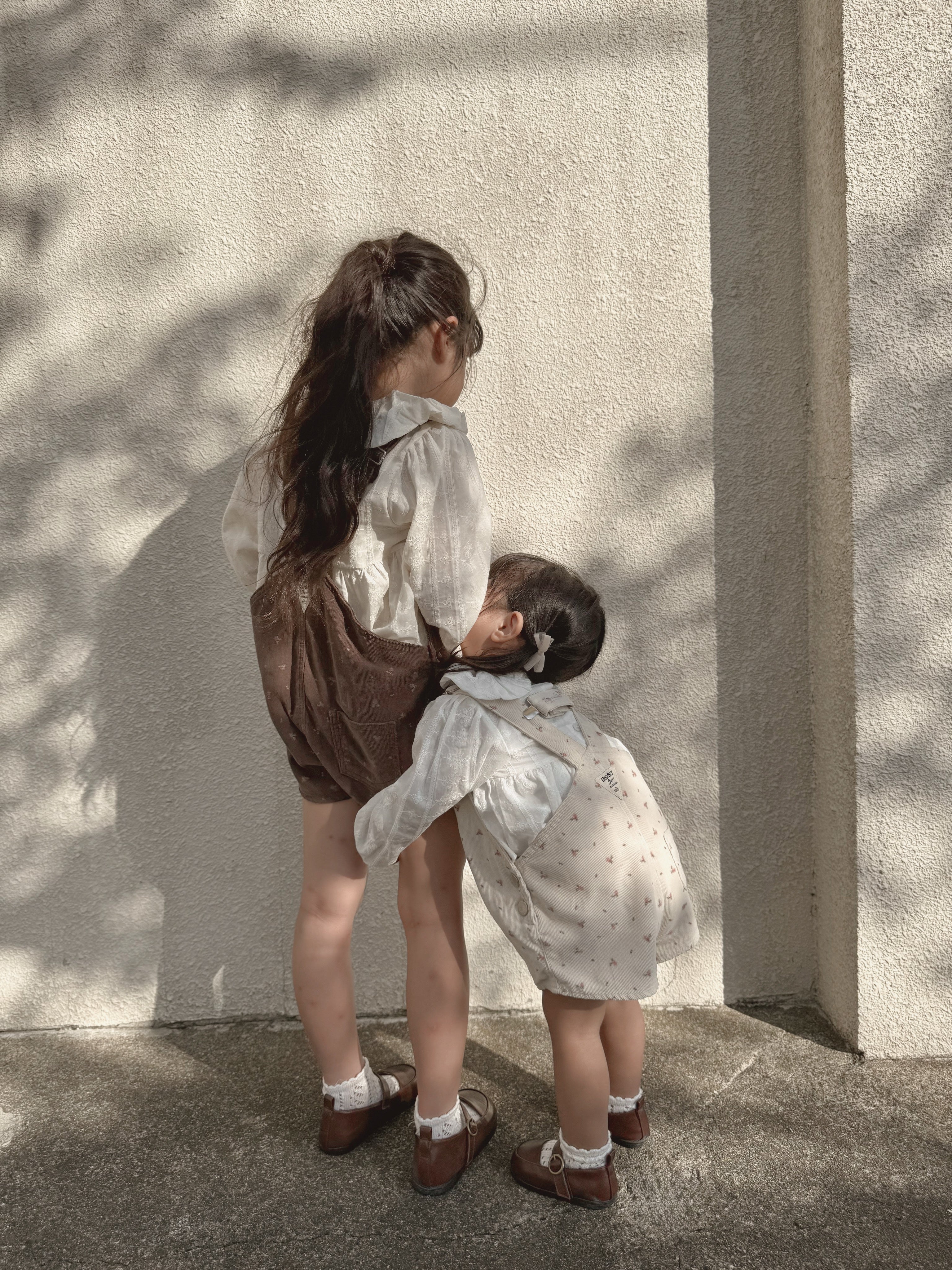Corduroy berry short overall (flower)