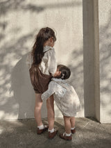 Corduroy berry short overall (flower)