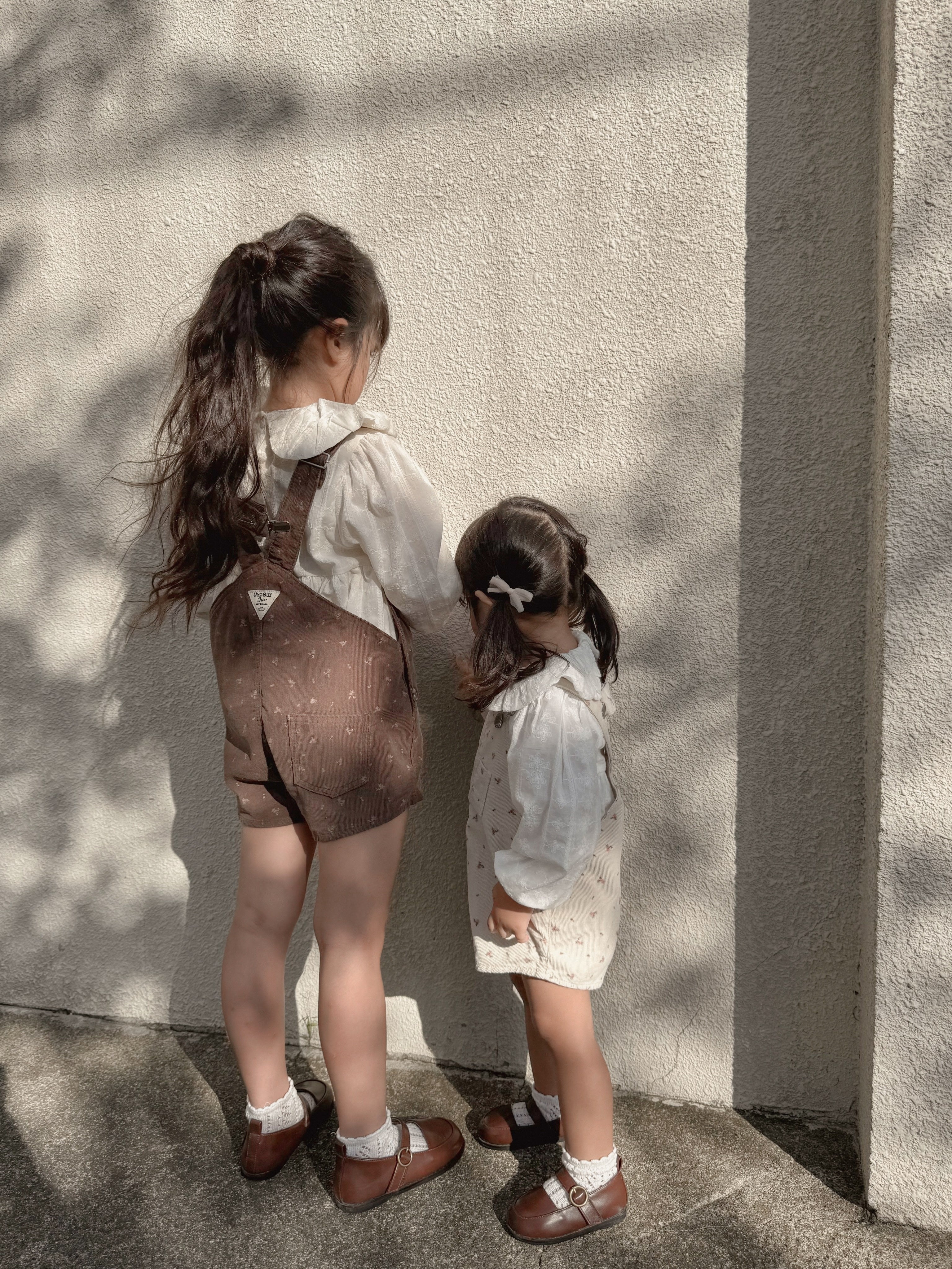 Corduroy berry short overall (flower)