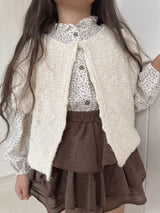 Popcorn knit vest