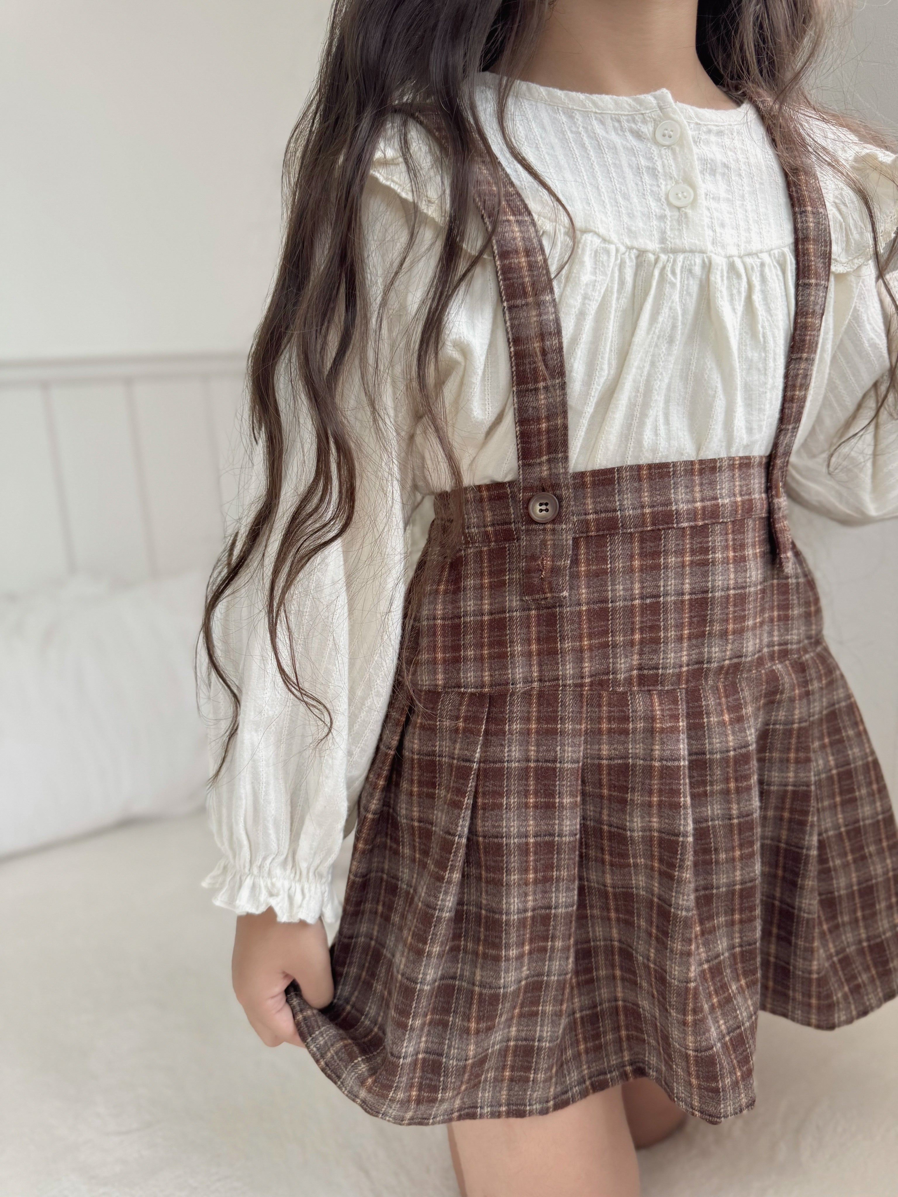 Wing shirring blouse