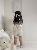 Corduroy berry short overall (flower)