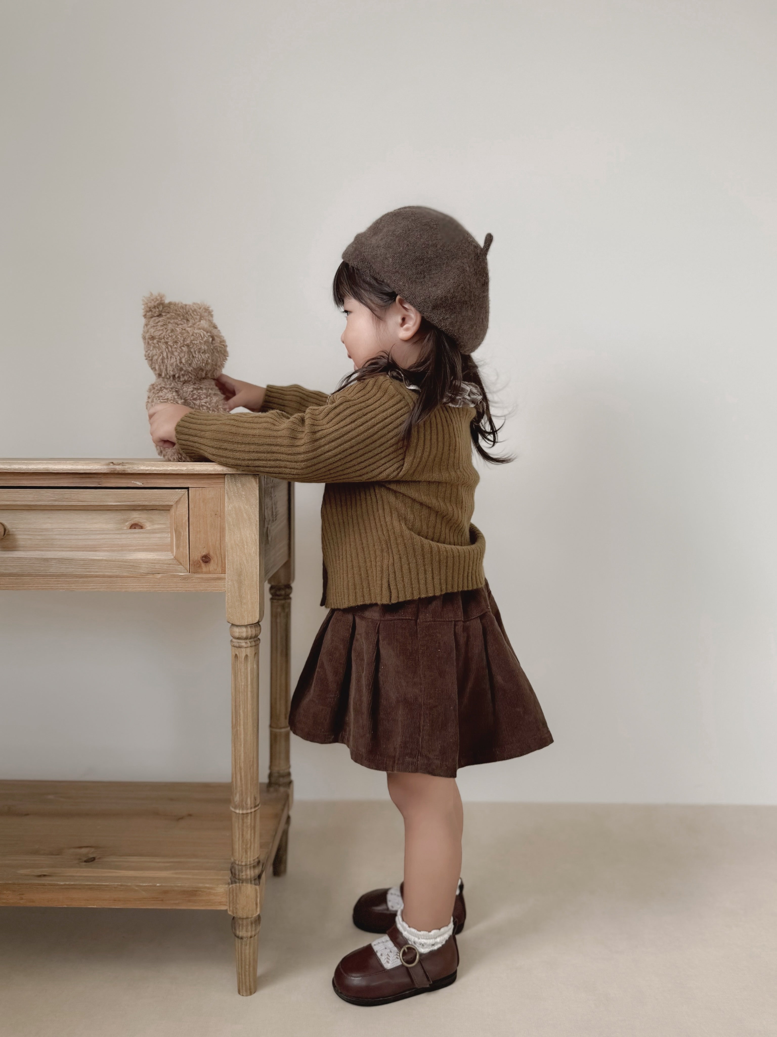 Pleats suspender skirt