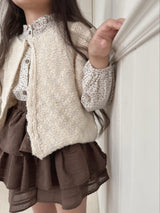 Popcorn knit vest