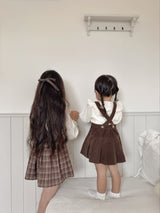 Pleats suspender skirt