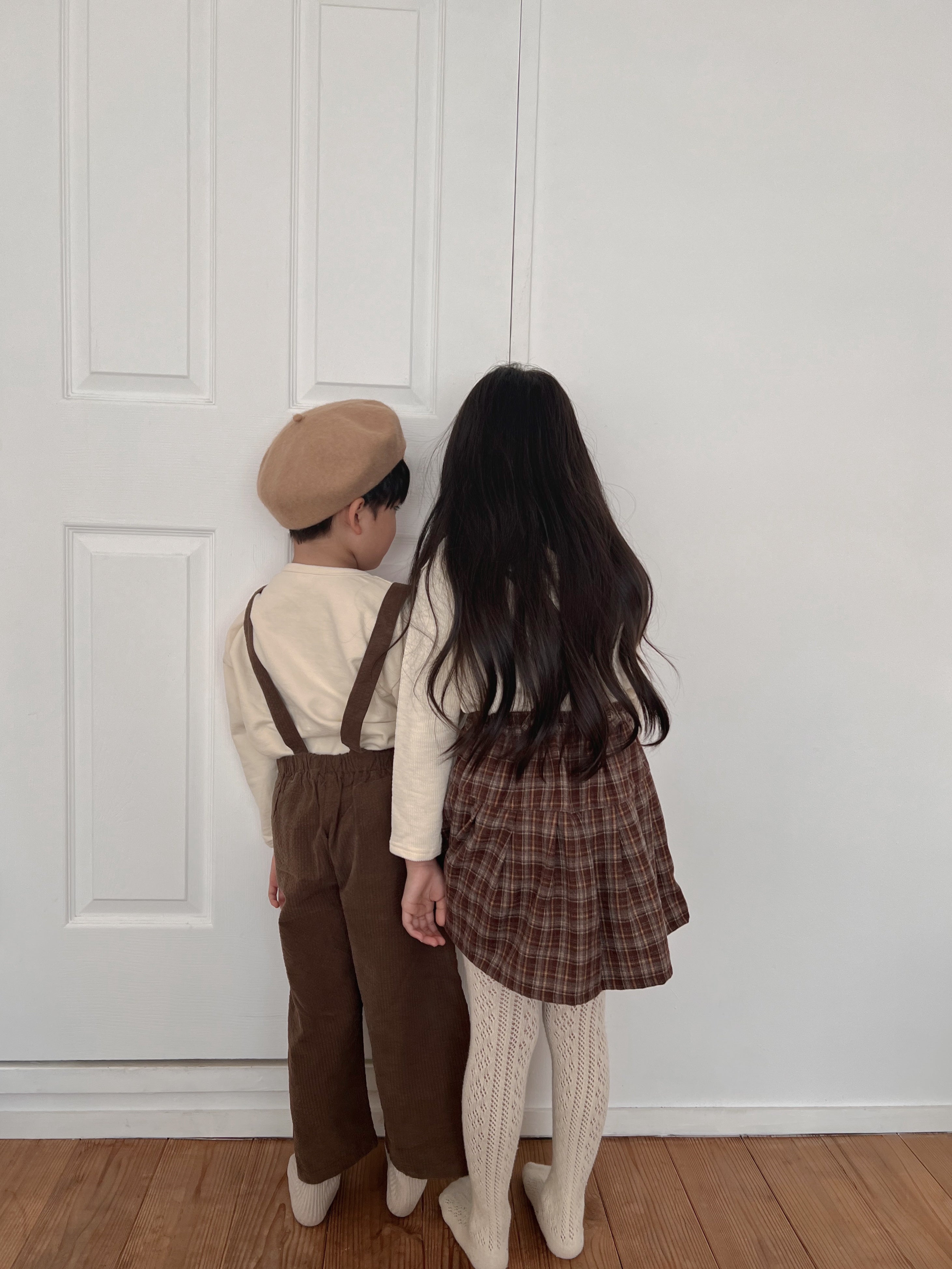 Pleats suspender skirt