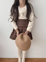 Pleats suspender skirt