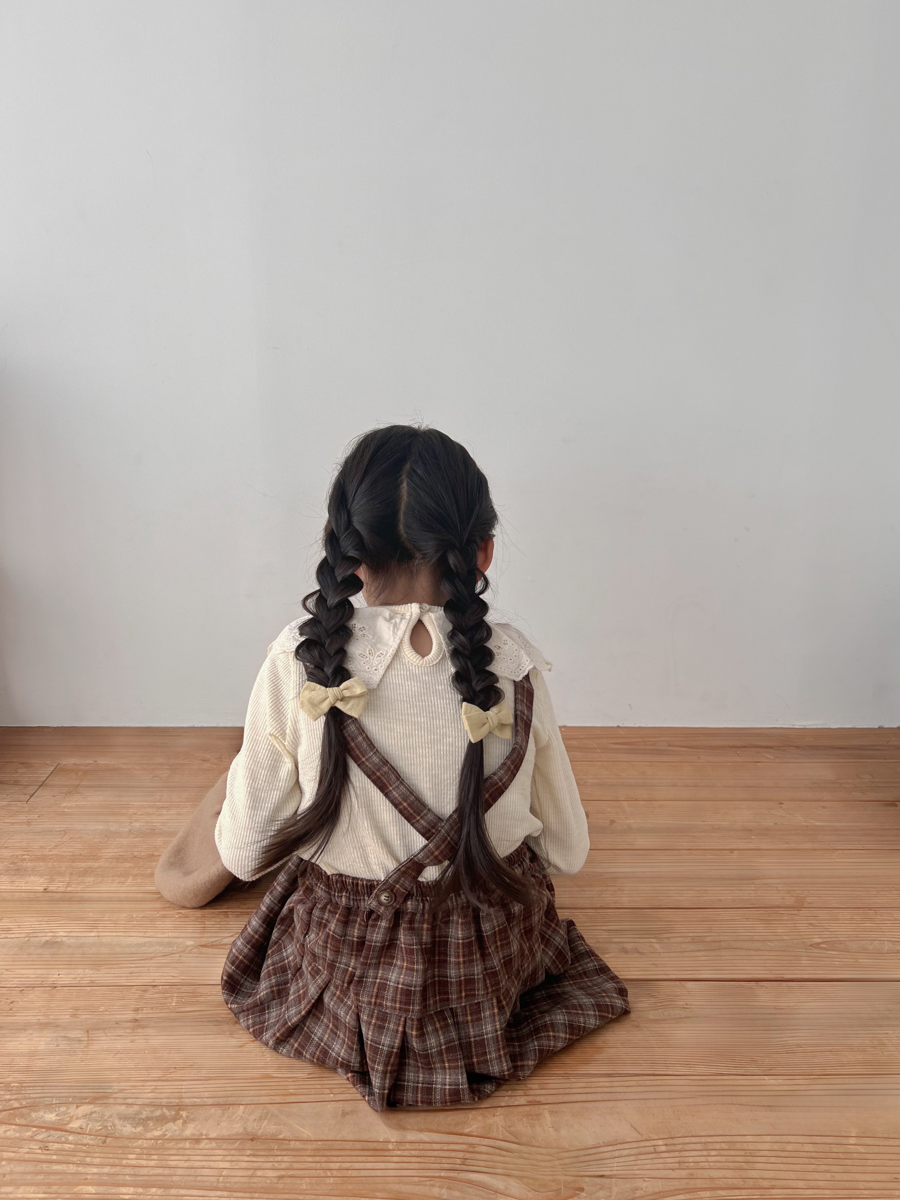 Pleats suspender skirt