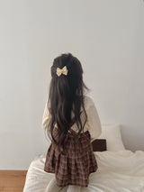 Pleats suspender skirt