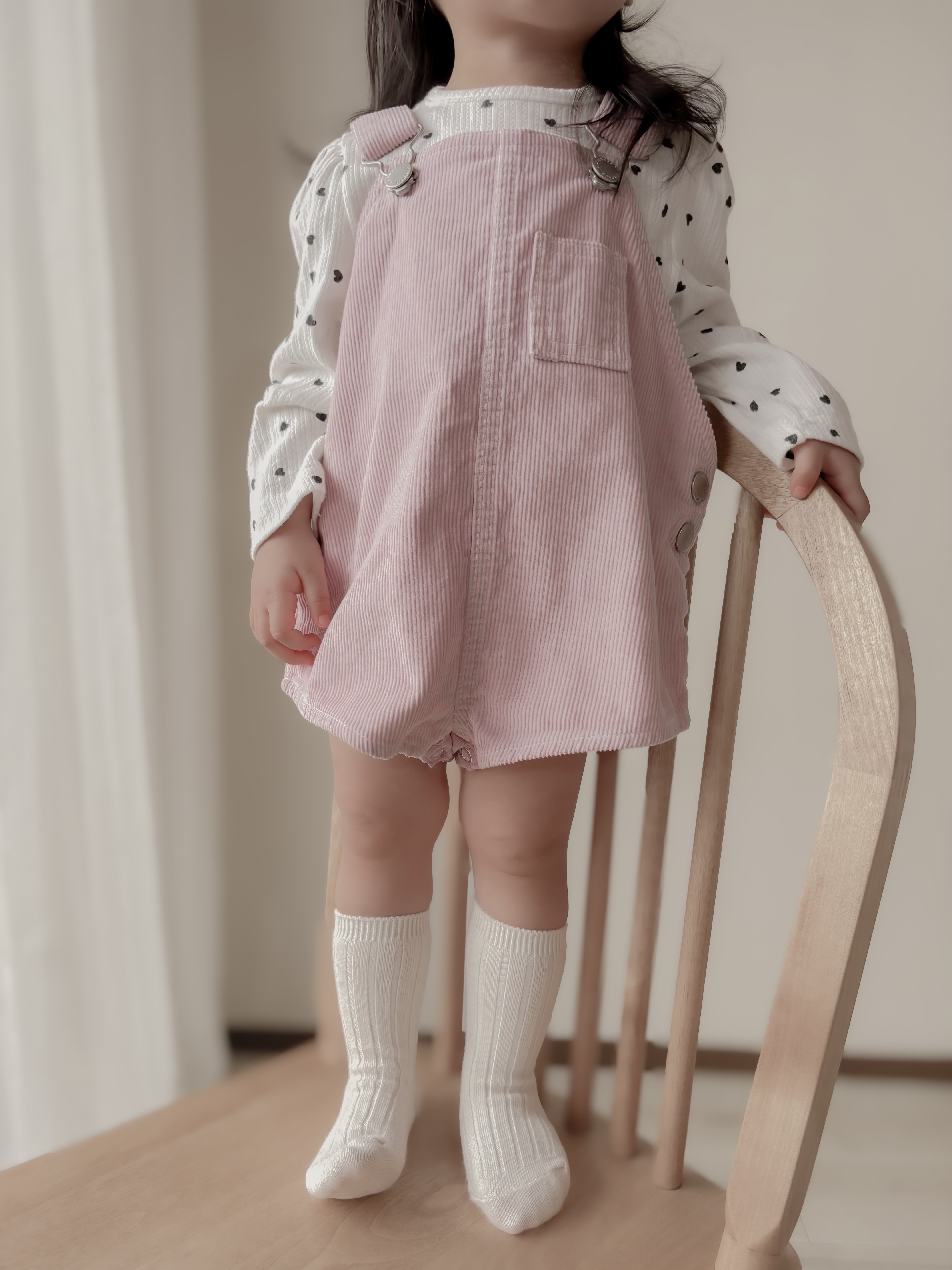 Corduroy berry short overall (normal)