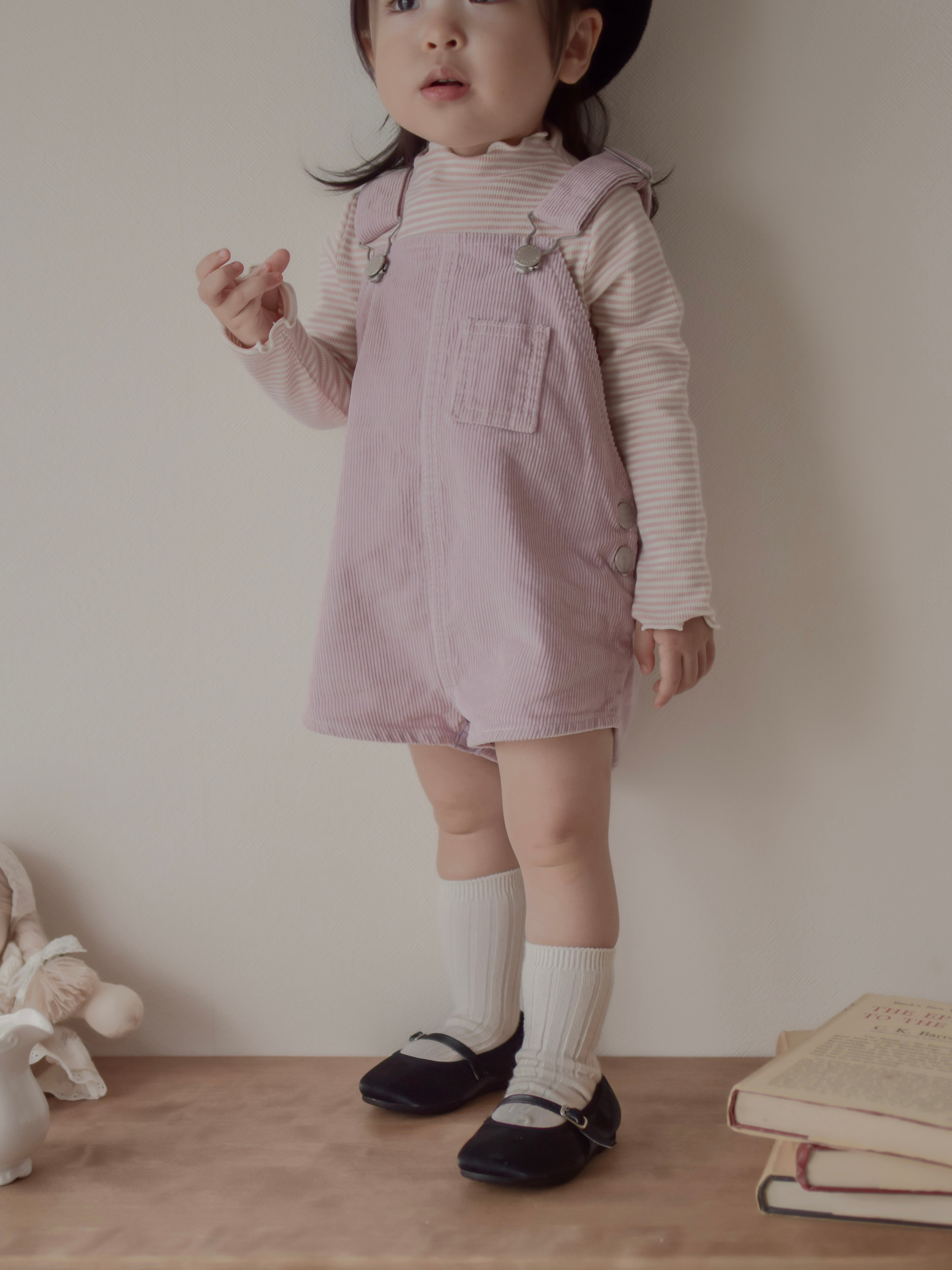 Corduroy berry short overall (normal)