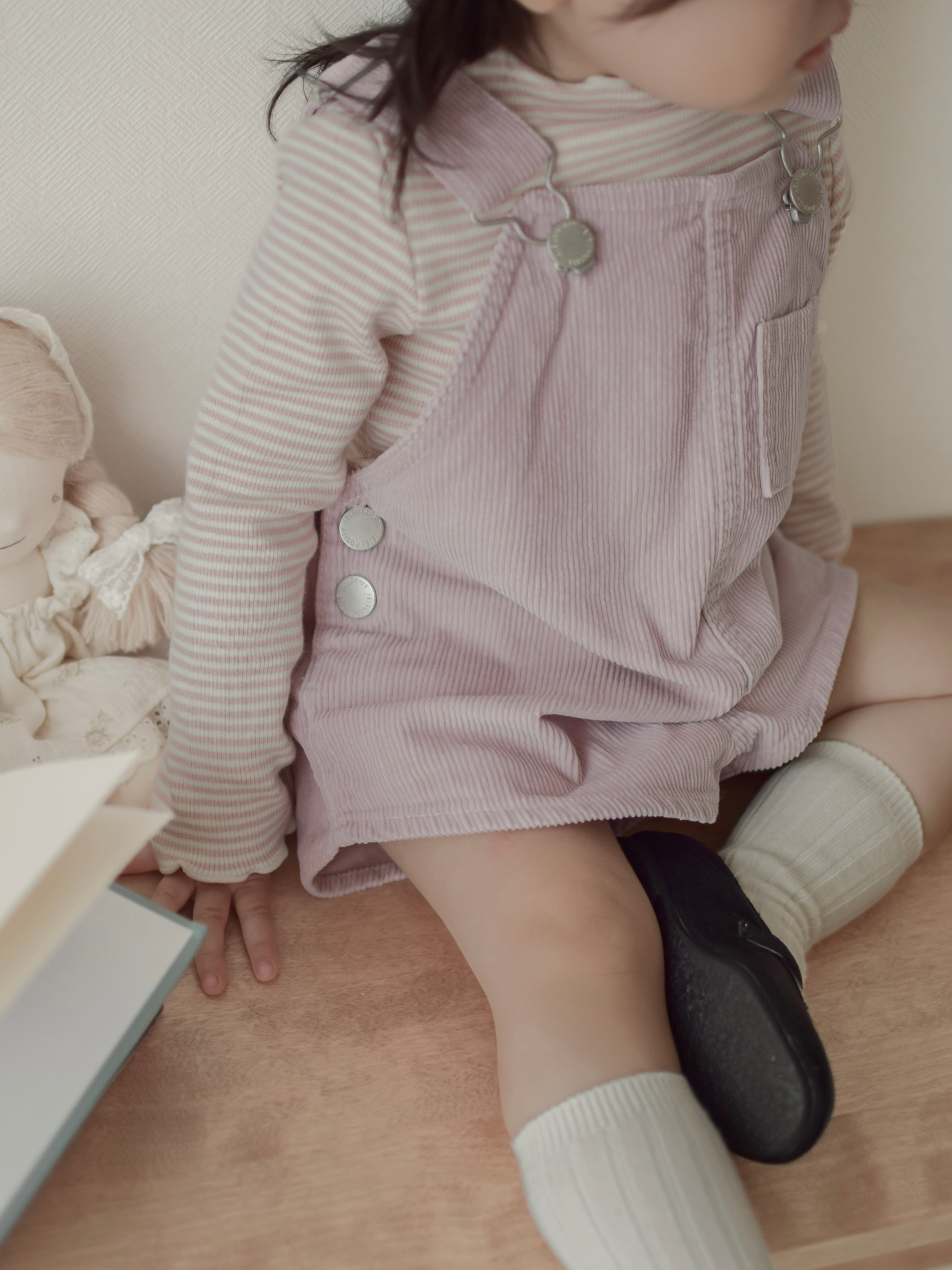 Corduroy berry short overall (normal)