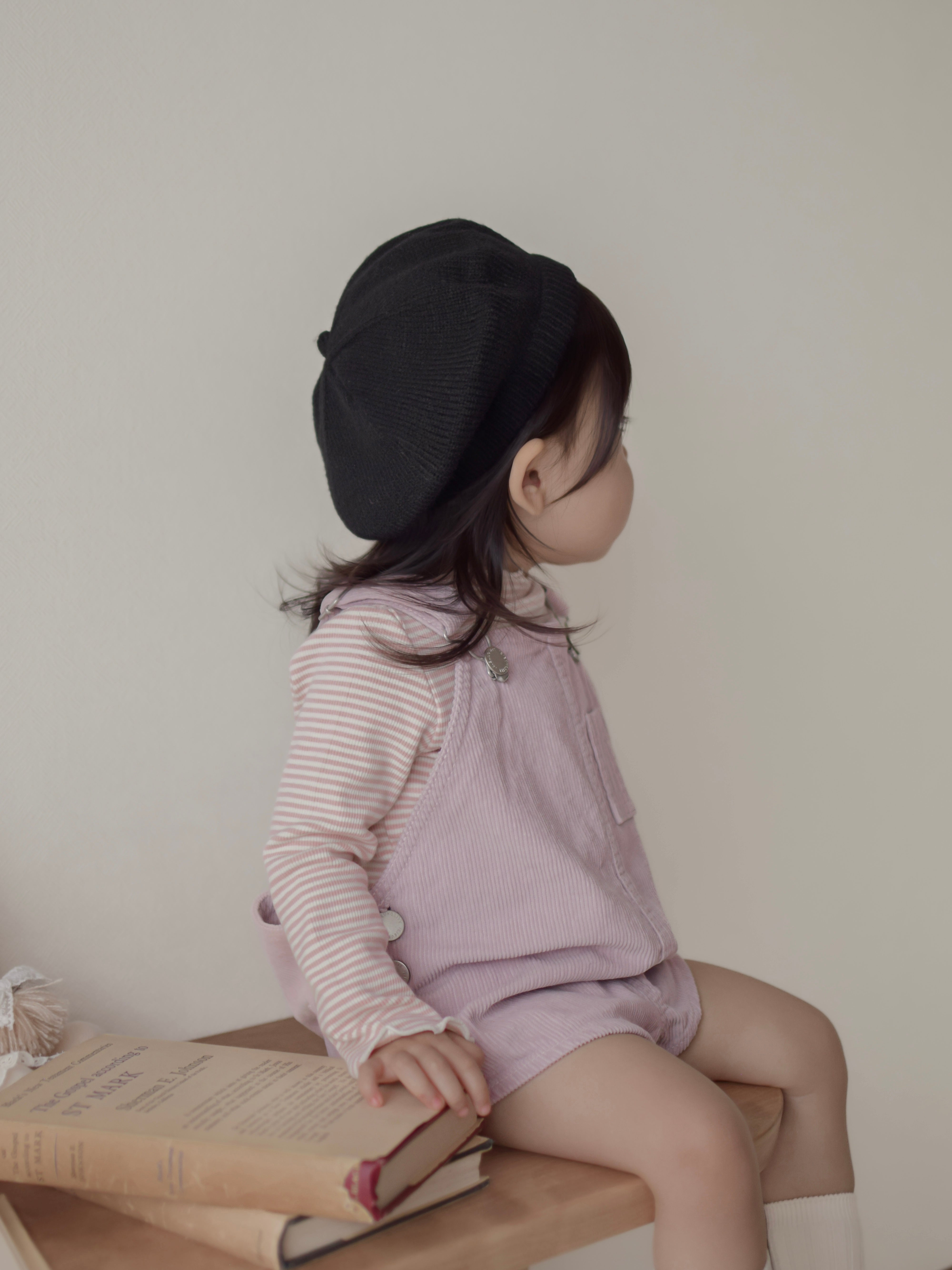 Corduroy berry short overall (normal)